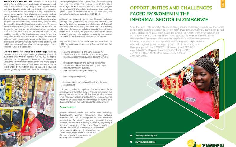 Fact Sheet -Opportunities and Challenges faced by Women in the Informal Sector 